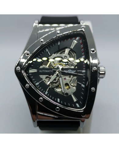 Triangular skeleton automatic mechanical watch