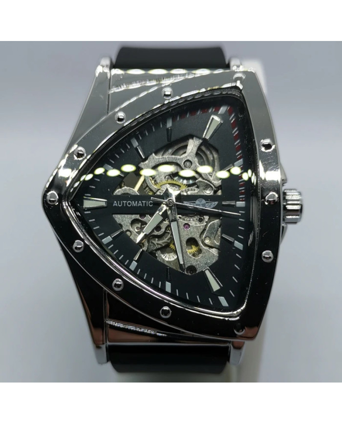 Triangular skeleton automatic mechanical watch