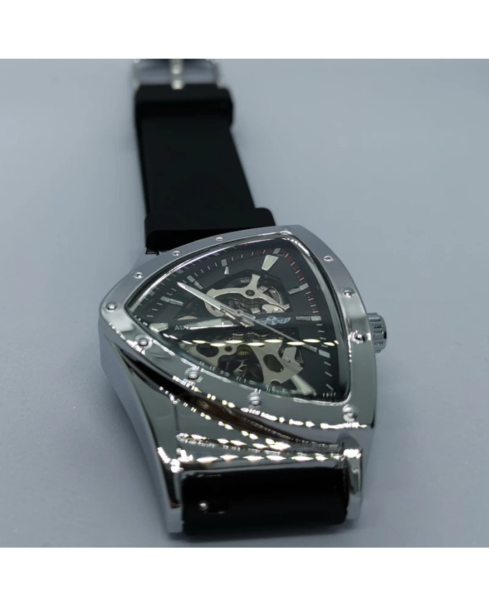 Triangular skeleton automatic mechanical watch