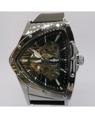 Triangular skeleton automatic mechanical watch
