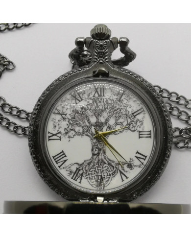 Tree of Life pocket watch on a chain