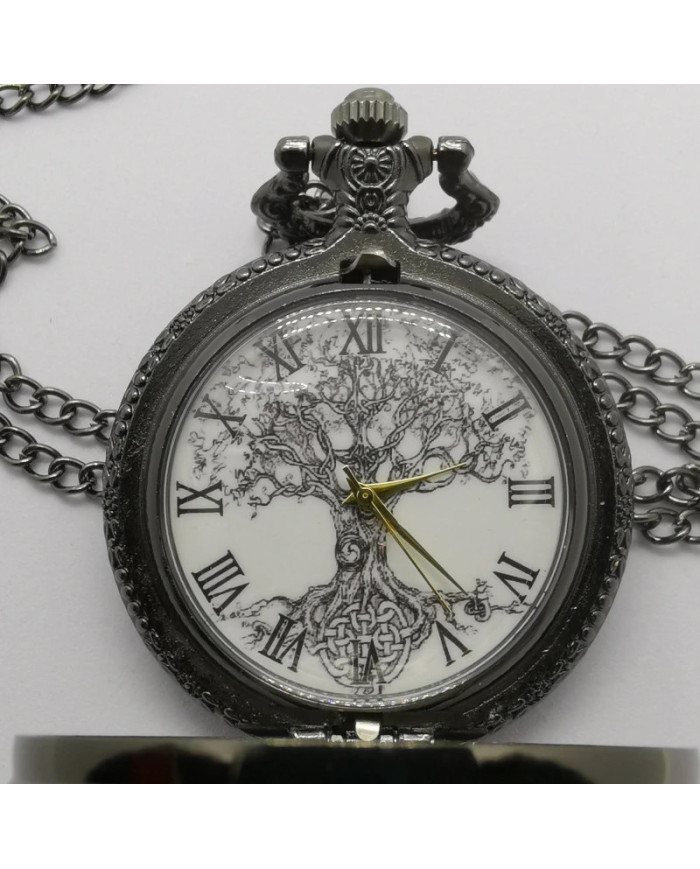 Tree of Life pocket watch on a chain