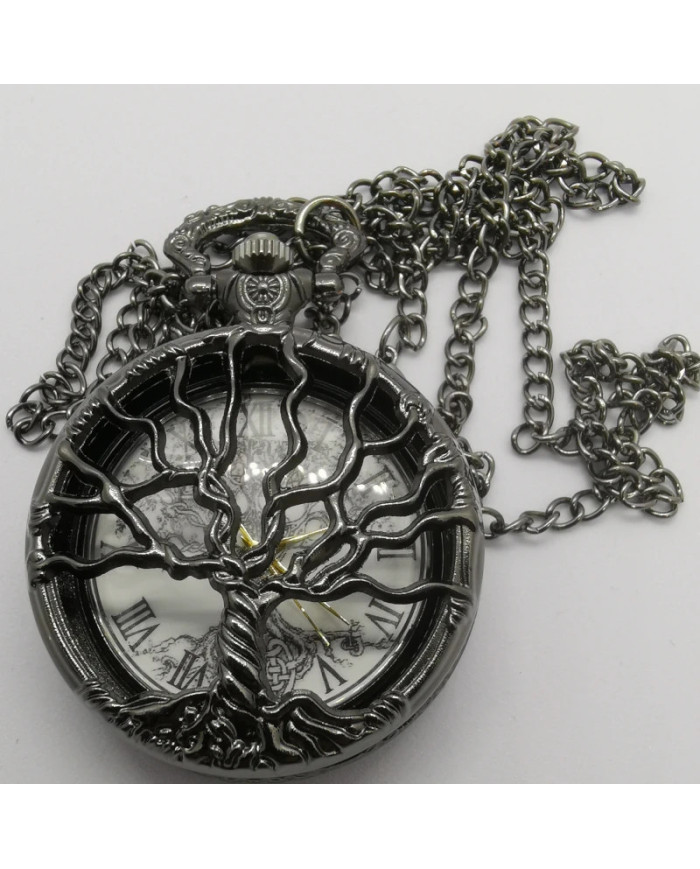 Tree of Life pocket watch on a chain