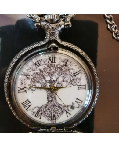 Tree of Life pocket watch on a chain