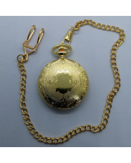 Retro quartz pocket watch, golden color